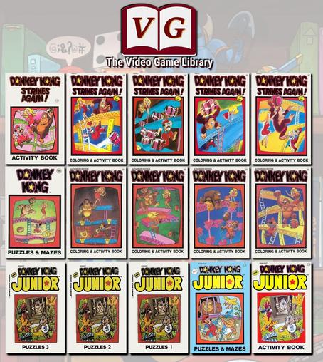 A series of 15 Donkey Kong activity books