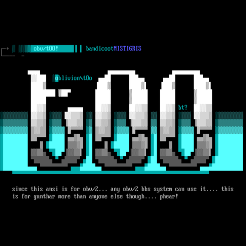 Against a black-to-cyan gradient background, a logo floats reading "too", its lowercase white letters apparently having had their bottoms dipped in liquid chrome.