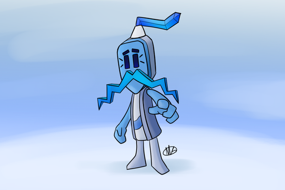 Prince Chilliam's father, a Concordian from Mario & Luigi: Brothership, with a blue and white color scheme, like most of the citizens of Slippenglide Island, a very frigid place with permanent snowy weather. He has a very large, zig-zag shaped moustache.