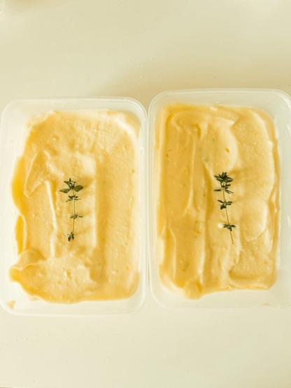 Ginger/thyme and banana/chocolate/peanut butter