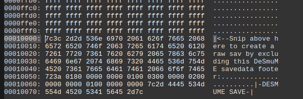 Screenshot of Desmume footer