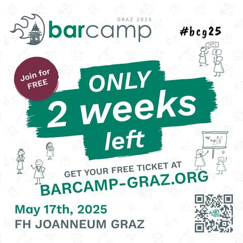 2 weeks until barcamp graz 2025