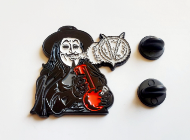 Guy Fawkes Stoner Smoking Anonymous Medical 420 Pot Head Enamel Lapel Hat Pin