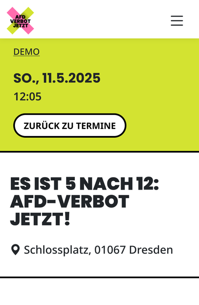 11.5. 12:05 Schlossplatz Dresden Demo