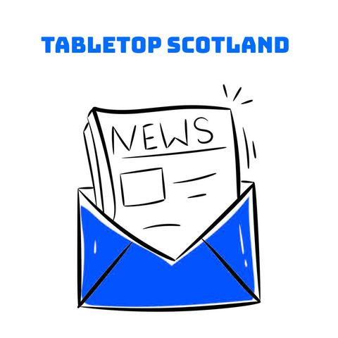 Image shows an open envelope with a letter titled "NEWS". Caption reads "Tabletop Scotland"