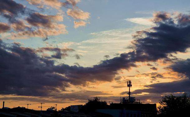 Abendstimmung über den Dächern von Hamburg-Eimsbüttel