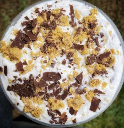 I made Butterfinger Ice Cream