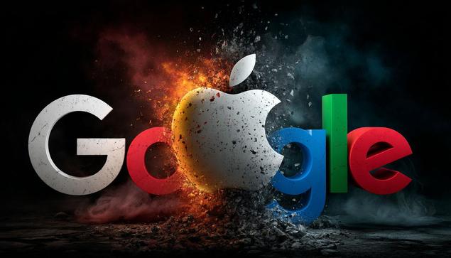 appel google logo collide