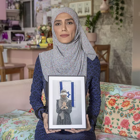Intissar Hijazi from Tamra, an animal-assisted therapy instructor in schools and kindergartens.