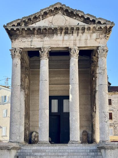 Located in the ancient Forum, which was the city’s administrative and religious center. It is one of the best-preserved Roman temples outside of Italy. Now a small museum displaying Roman stone and bronze sculptures.