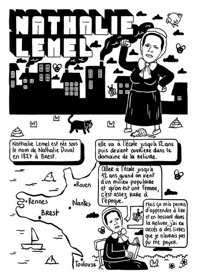 Bédé de 4 pages sur Nathalie Lemel