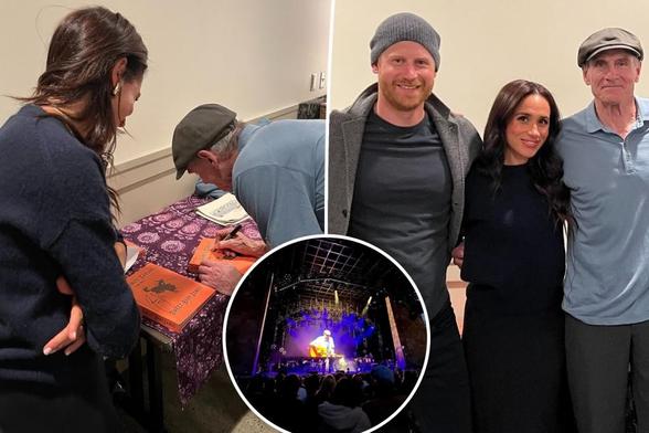 Meghan Markle and Prince Harry attend James Taylor concert