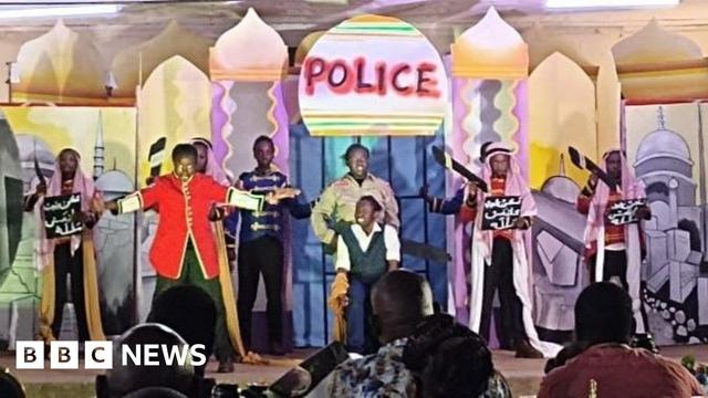 Students from Butere girls perform at the 63rd National Drama and Film Festivals in western Kenya in March