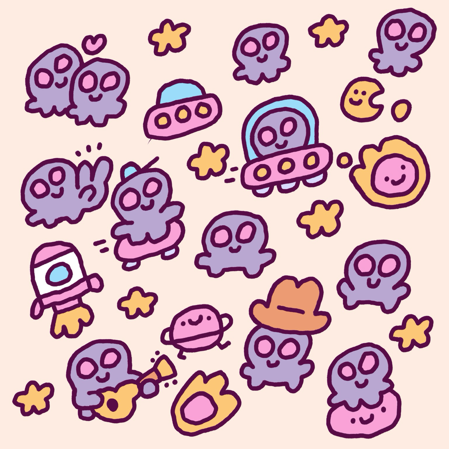 Some space guys I I drew 