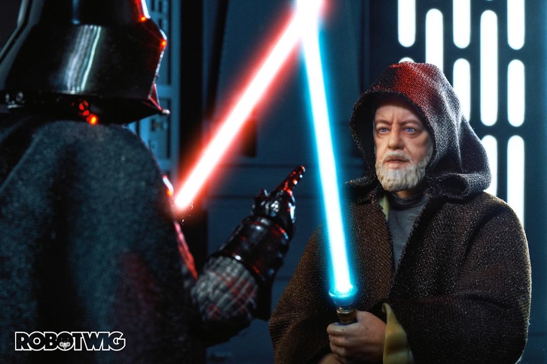 Obi Wan and Darth Vader fight until the end