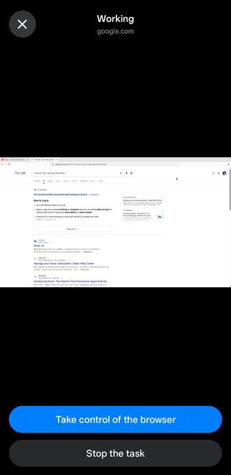 muse's browser automation is searching "muse.ai log in web app Muse Meta"