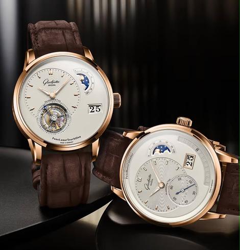 Foto von zwei Glashütte Armbanduhren.