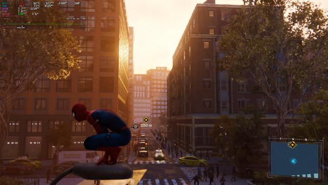 A screenshot of Spider-Man Remastered (FSR 3.1 Performance)