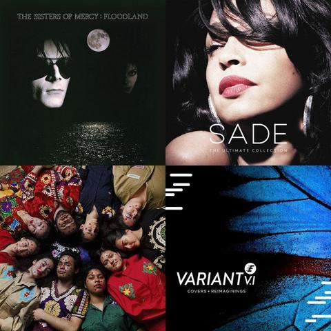 Cover art including the album art of the first four tracks in the playlist