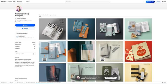 Various projects on Vasilena's Behance page