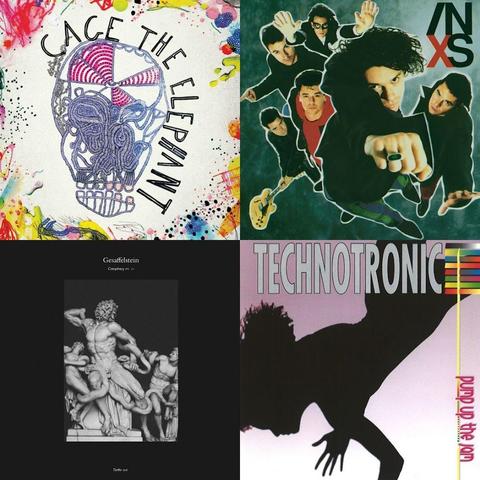 Cover art of the playlist consisting of the first four tracks' album art covers