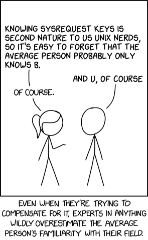 sysrequests keys are second nature to unix nerds. most people only know the "b" -  and "u" of course. - of course.