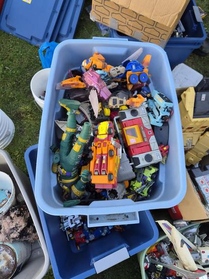 A bin full of robots