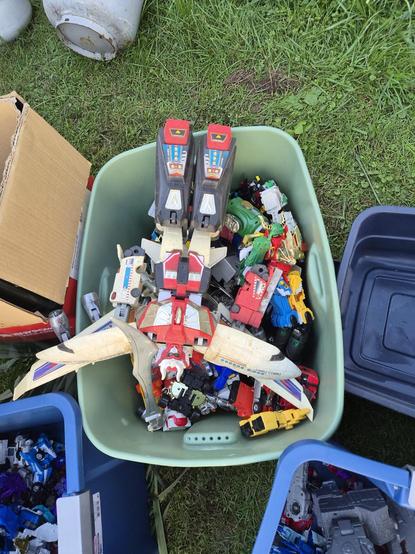 A bin full of robots