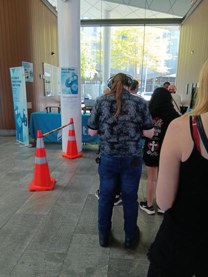 Standing at the back of the line