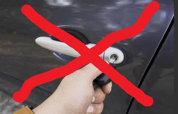 Unlocking car door with key no longer possible.