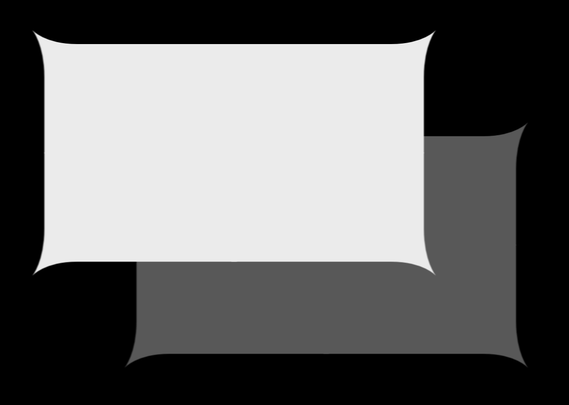 rectangles with the opposite of rounded corners; they have been pulled outwards to make them even sharper