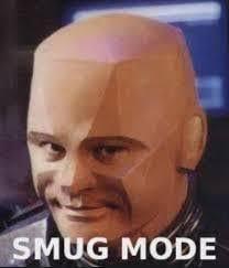 Kryten is smug.