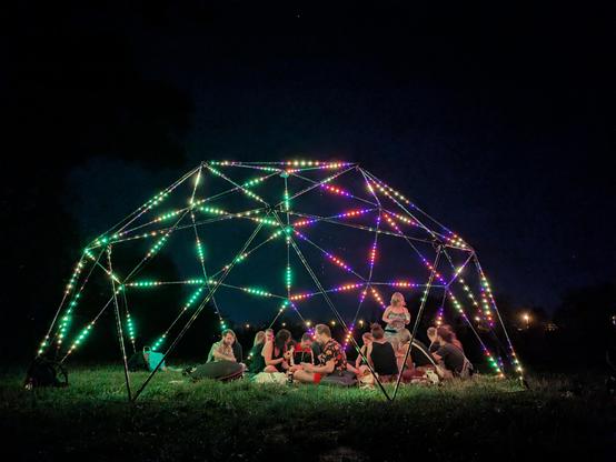 chilling under the dome of light