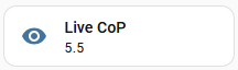 Dashboard widget showing instantaneous COP of 5.5.