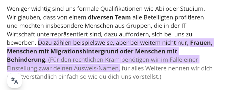 Ausschnitt mit dem zuvor beschriebenen Text