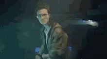 HACKERMAN from Kung Fury. with a Nintendo power glove