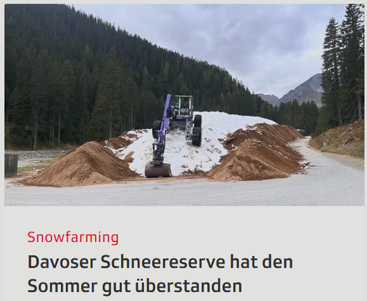 Snow Farmer in Davos auf dem Acker.