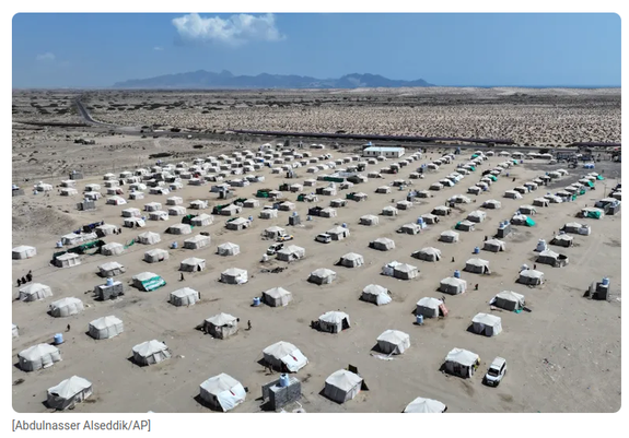 Tent city in Yemen