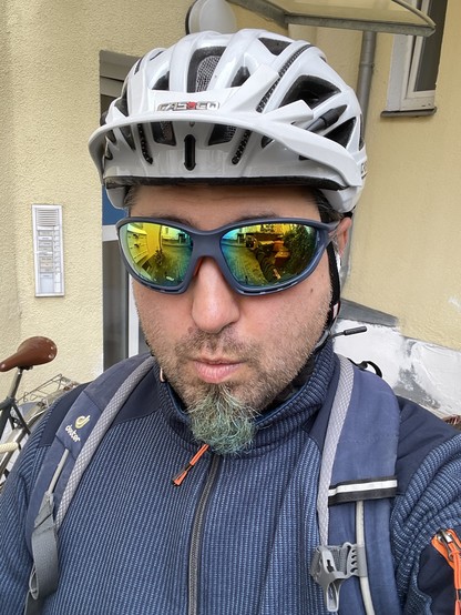 Selfie with biker glasses 