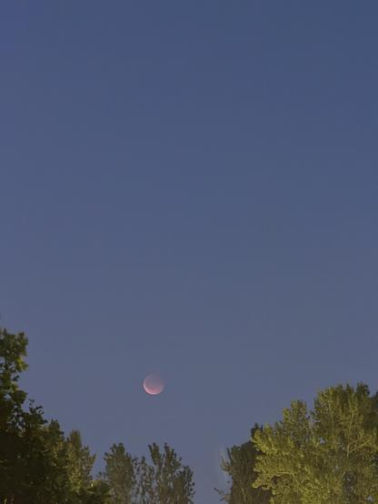 The moon in red and shadow 
