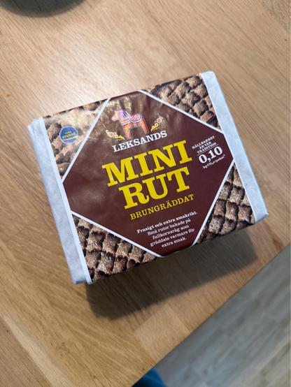 A package of bread labeled „Mini Rut“