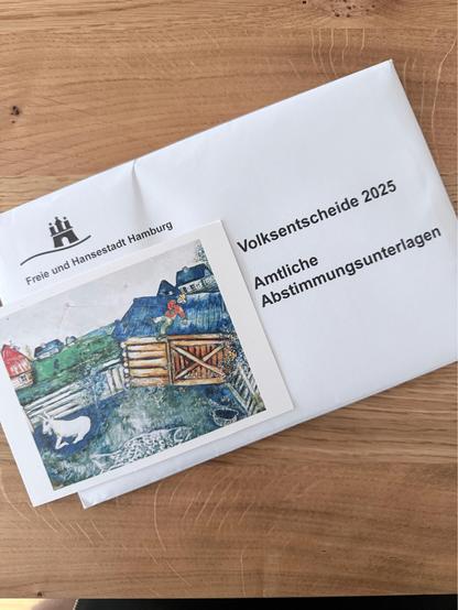 Amtliche Wahlbenachrichtigung der Stadt Hamburg 