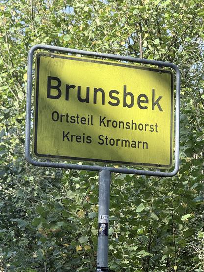 Ortsschild „Brunsbek“