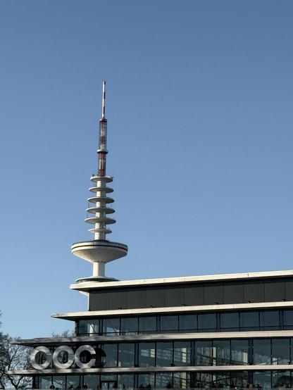 Hamburgs Congress Center with the tv tower in the background.