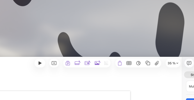 Screenshot of Keynote's toolbar
