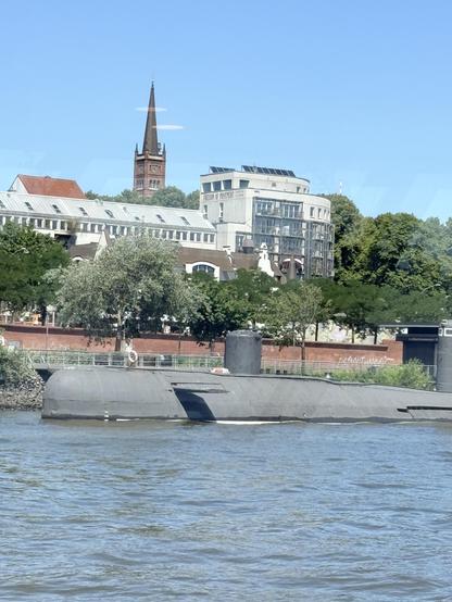 A submarine in Hamburg Harbor 