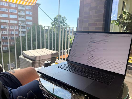 My laptop on my Balcony 