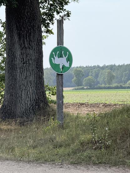 An upside down horse signs 
