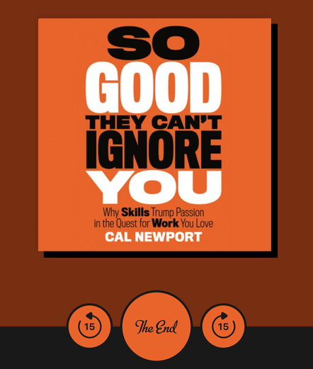  Audio Book cover so good they can ignore you by Cal Newport 