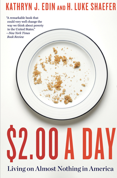KATHRYN J. EDIN AND H. LUKE SHAEFER
"A remarkable book that
could very well change the
way we think about poverty
in the United States."
-New York Times
Book Reviere
$2.00 A DAY
Living on Almost Nothing in America